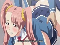 Anime babe have her tits popping